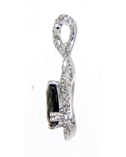 PEAR SAPPHIRE DIAMOND PENDANT (TP2140)